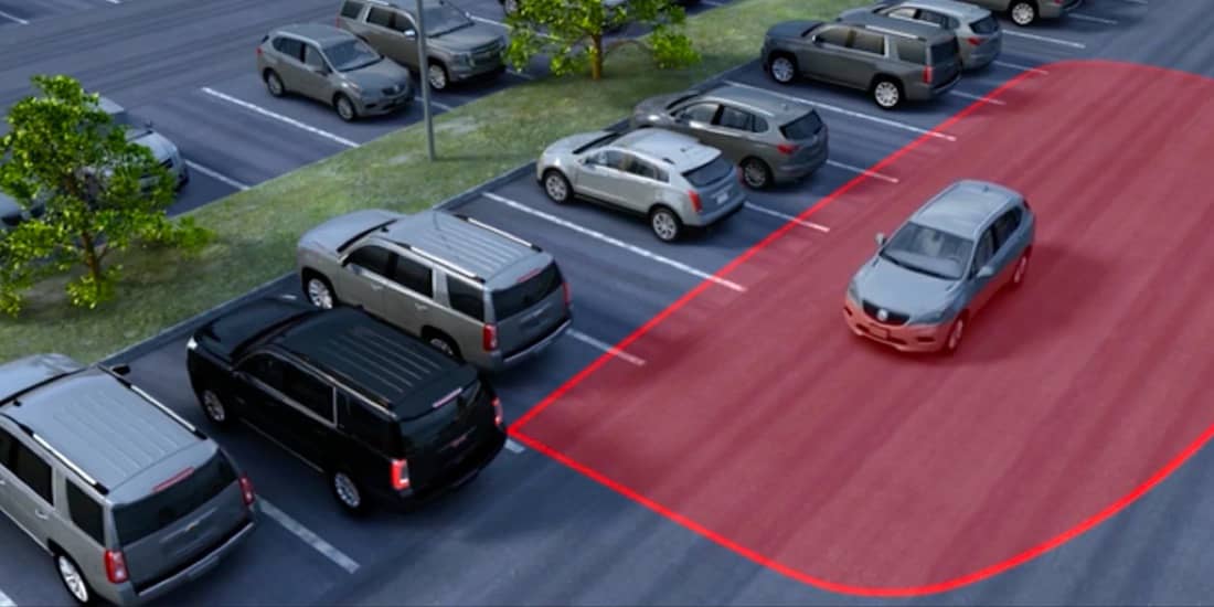 Acadia rear cross traffic alert